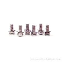 Rose galvanized sems screw with two washers
